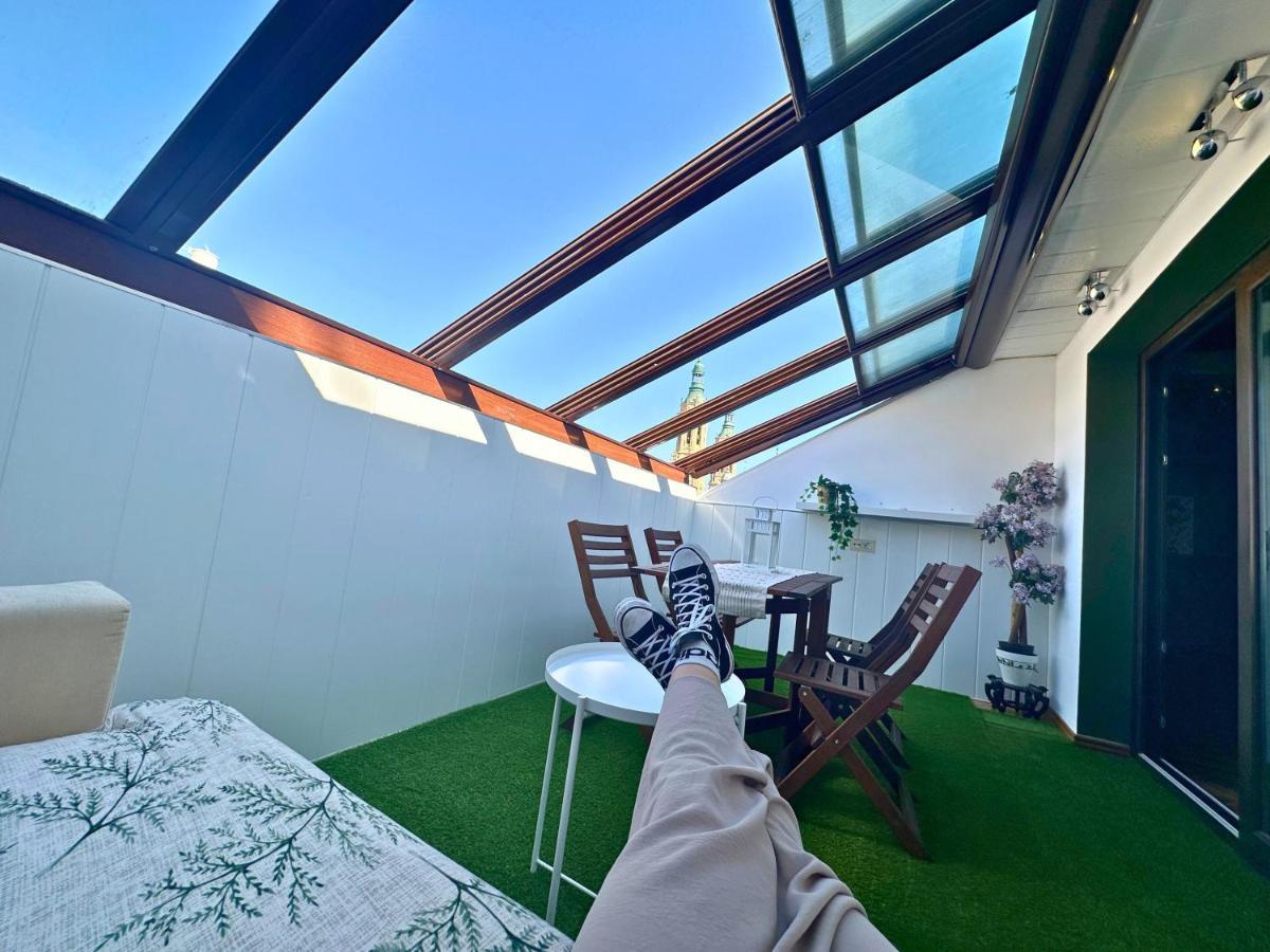 Dos Torres Atico - Solarium Privado En Calle Alfonso I Saragossa Exterior foto
